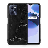 Thumbnail for Θήκη Realme C35 Black Marble από τη Smartfits με σχέδιο στο πίσω μέρος και μαύρο περίβλημα | Realme C35 Black Marble case with colorful back and black bezels