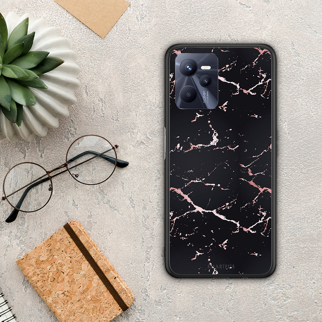 Marble Black Rosegold - Realme C35 / Narzo 50a Prime Case