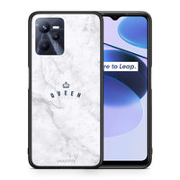 Thumbnail for Θήκη Realme C35 Queen Marble από τη Smartfits με σχέδιο στο πίσω μέρος και μαύρο περίβλημα | Realme C35 Queen Marble case with colorful back and black bezels