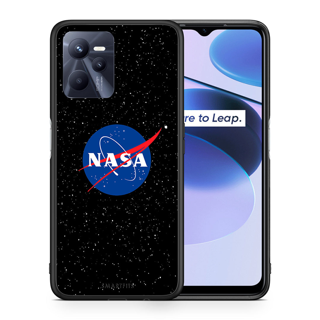 Θήκη Realme C35 NASA PopArt από τη Smartfits με σχέδιο στο πίσω μέρος και μαύρο περίβλημα | Realme C35 NASA PopArt case with colorful back and black bezels