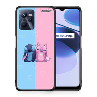 Thumbnail for Θήκη Realme C35 Stitch And Angel από τη Smartfits με σχέδιο στο πίσω μέρος και μαύρο περίβλημα | Realme C35 Stitch And Angel case with colorful back and black bezels