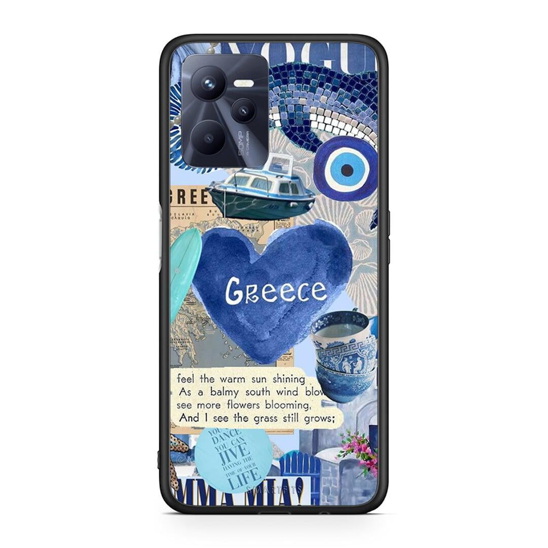 Realme C35 Summer In Greece Θήκη από τη Smartfits με σχέδιο στο πίσω μέρος και μαύρο περίβλημα | Smartphone case with colorful back and black bezels by Smartfits