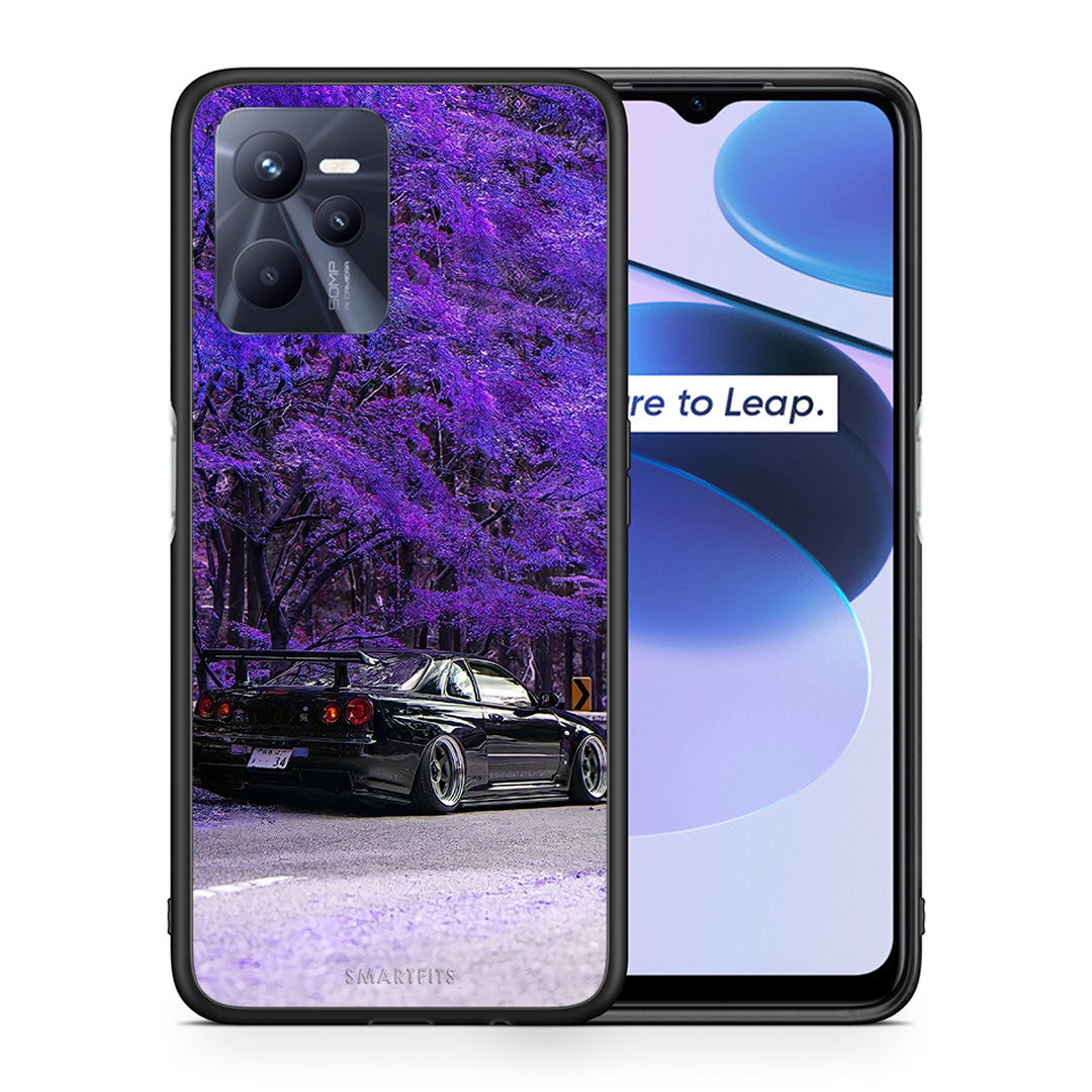 Θήκη Αγίου Βαλεντίνου Realme C35 Super Car από τη Smartfits με σχέδιο στο πίσω μέρος και μαύρο περίβλημα | Realme C35 Super Car case with colorful back and black bezels