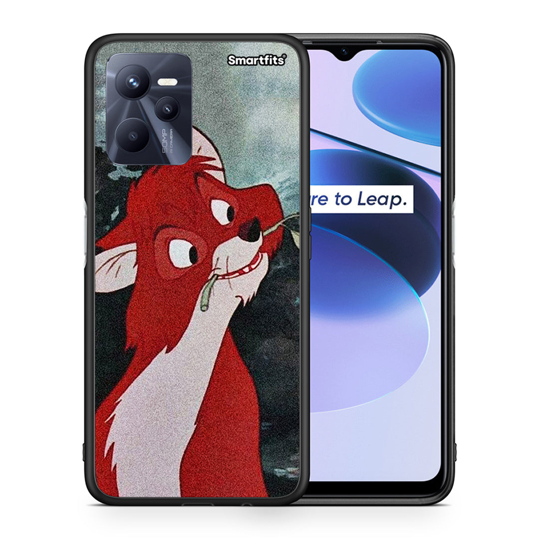 Θήκη Realme C35 Tod And Vixey Love 1 από τη Smartfits με σχέδιο στο πίσω μέρος και μαύρο περίβλημα | Realme C35 Tod And Vixey Love 1 case with colorful back and black bezels