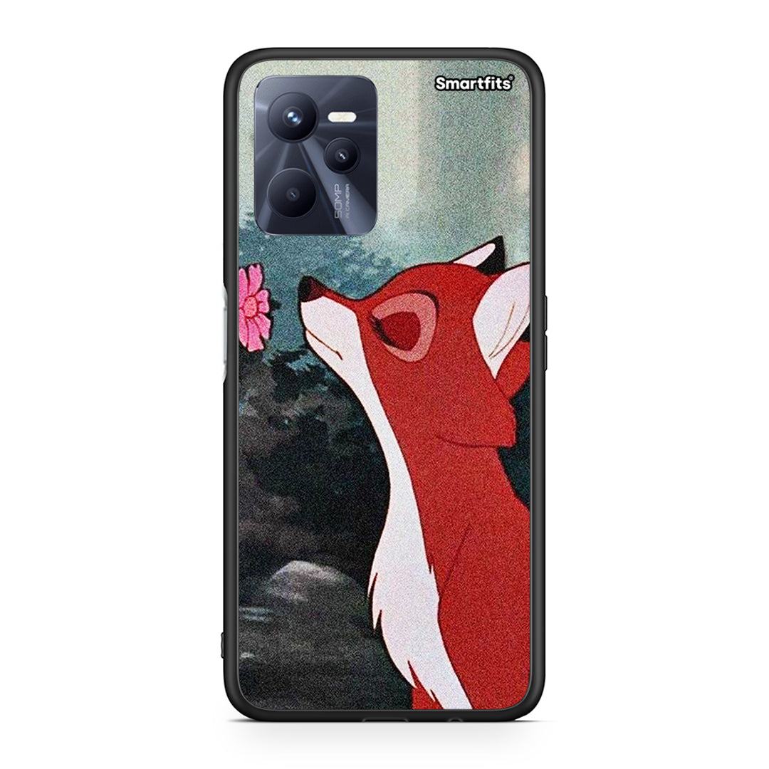 Realme C35 Tod And Vixey Love 2 θήκη από τη Smartfits με σχέδιο στο πίσω μέρος και μαύρο περίβλημα | Smartphone case with colorful back and black bezels by Smartfits