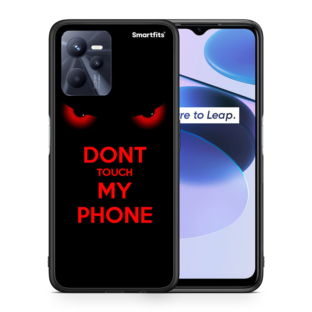 Θήκη Realme C35 Touch My Phone από τη Smartfits με σχέδιο στο πίσω μέρος και μαύρο περίβλημα | Realme C35 Touch My Phone case with colorful back and black bezels