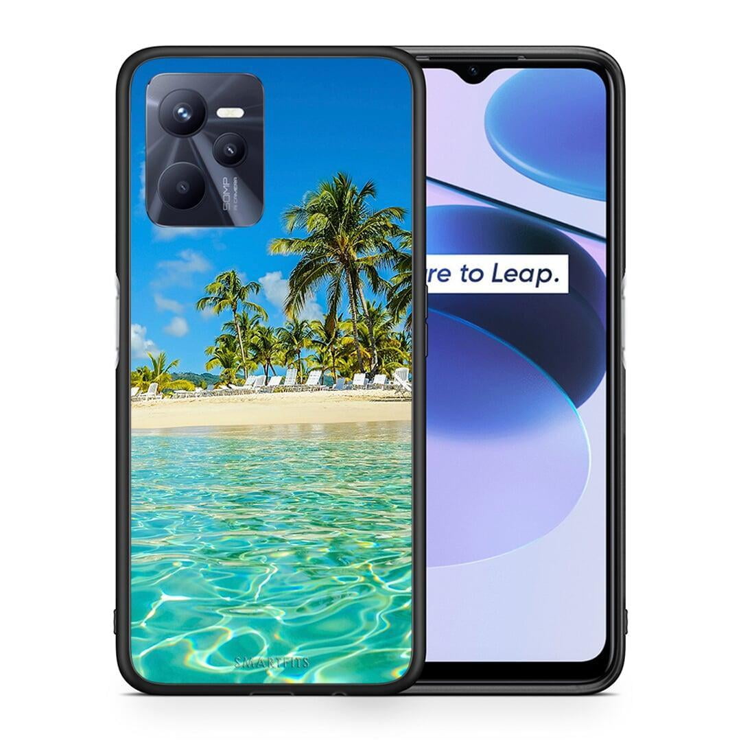 Θήκη Realme C35 Tropical Vibes από τη Smartfits με σχέδιο στο πίσω μέρος και μαύρο περίβλημα | Realme C35 Tropical Vibes case with colorful back and black bezels