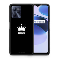 Thumbnail for Θήκη Realme C35 King Valentine από τη Smartfits με σχέδιο στο πίσω μέρος και μαύρο περίβλημα | Realme C35 King Valentine case with colorful back and black bezels