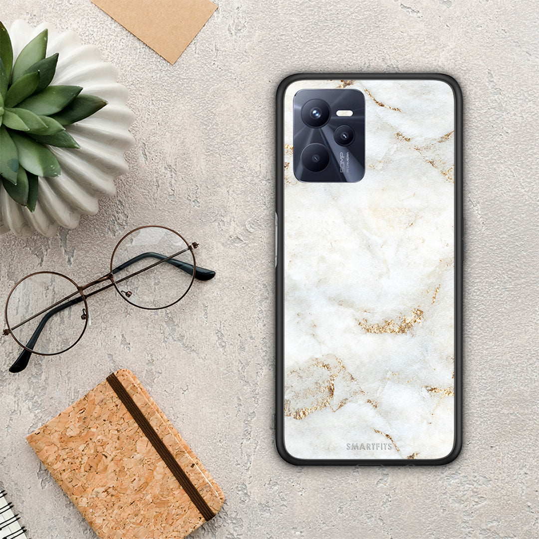 White Gold Marble - Realme C35 / Narzo 50A Prime case