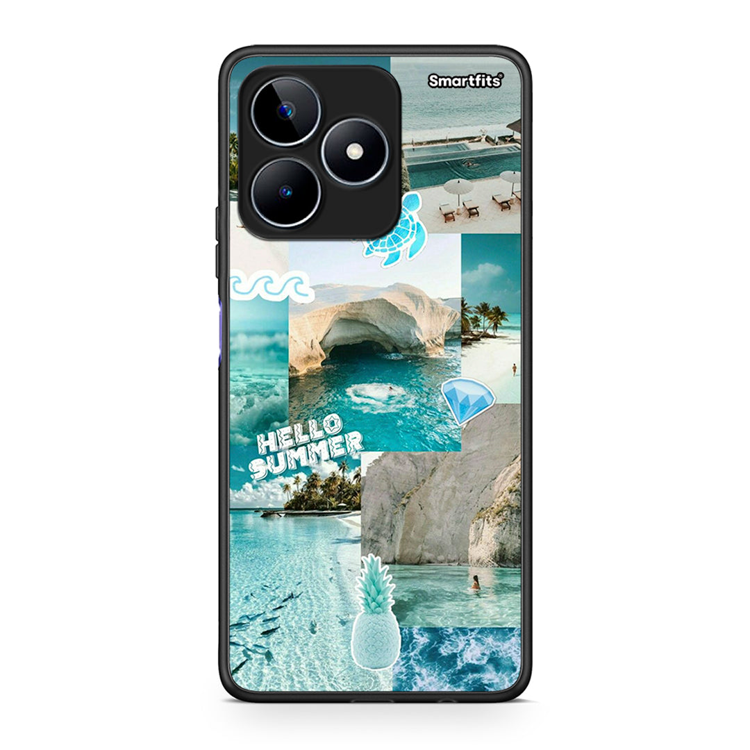 Realme C53 Aesthetic Summer Θήκη από τη Smartfits με σχέδιο στο πίσω μέρος και μαύρο περίβλημα | Smartphone case with colorful back and black bezels by Smartfits