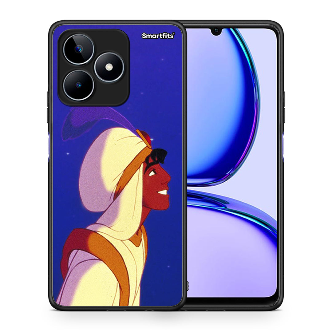 Θήκη Realme C53 Alladin And Jasmine Love 1 από τη Smartfits με σχέδιο στο πίσω μέρος και μαύρο περίβλημα | Realme C53 Alladin And Jasmine Love 1 case with colorful back and black bezels