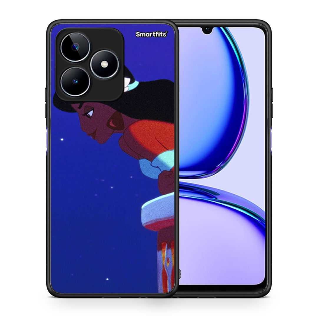 Θήκη Realme C53 Alladin And Jasmine Love 2 από τη Smartfits με σχέδιο στο πίσω μέρος και μαύρο περίβλημα | Realme C53 Alladin And Jasmine Love 2 case with colorful back and black bezels