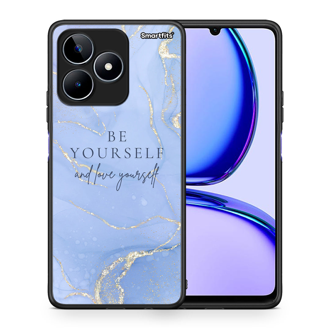 Θήκη Realme C53 Be Yourself από τη Smartfits με σχέδιο στο πίσω μέρος και μαύρο περίβλημα | Realme C53 Be Yourself case with colorful back and black bezels