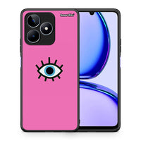 Thumbnail for Θήκη Realme C53 Blue Eye Pink από τη Smartfits με σχέδιο στο πίσω μέρος και μαύρο περίβλημα | Realme C53 Blue Eye Pink case with colorful back and black bezels