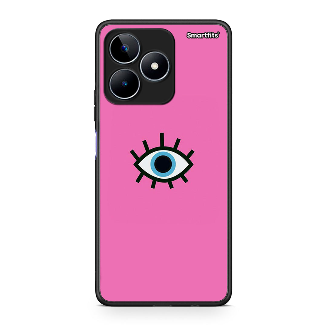 Realme C53 Blue Eye Pink θήκη από τη Smartfits με σχέδιο στο πίσω μέρος και μαύρο περίβλημα | Smartphone case with colorful back and black bezels by Smartfits