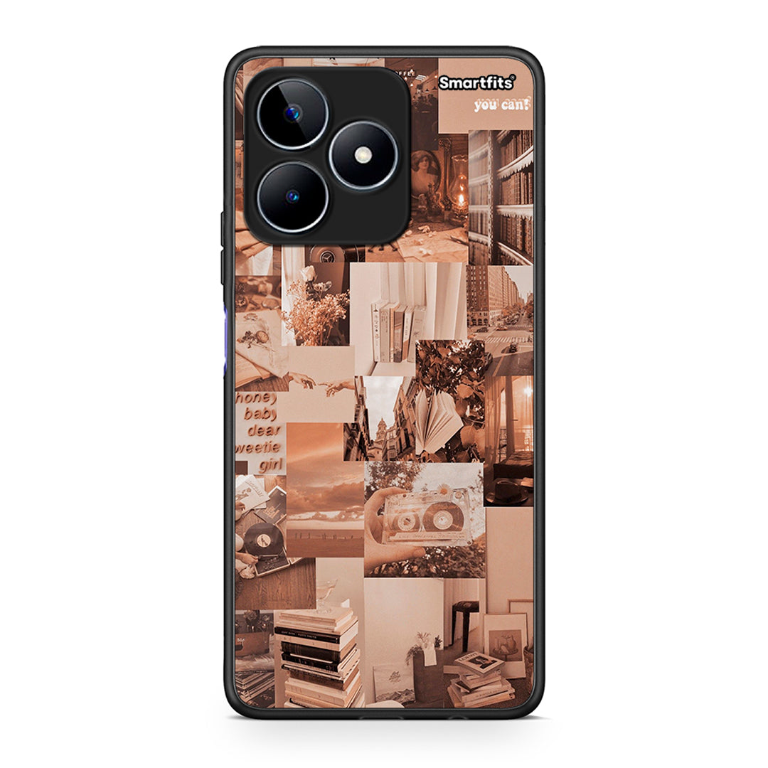 Realme C53 Collage You Can Θήκη Αγίου Βαλεντίνου από τη Smartfits με σχέδιο στο πίσω μέρος και μαύρο περίβλημα | Smartphone case with colorful back and black bezels by Smartfits
