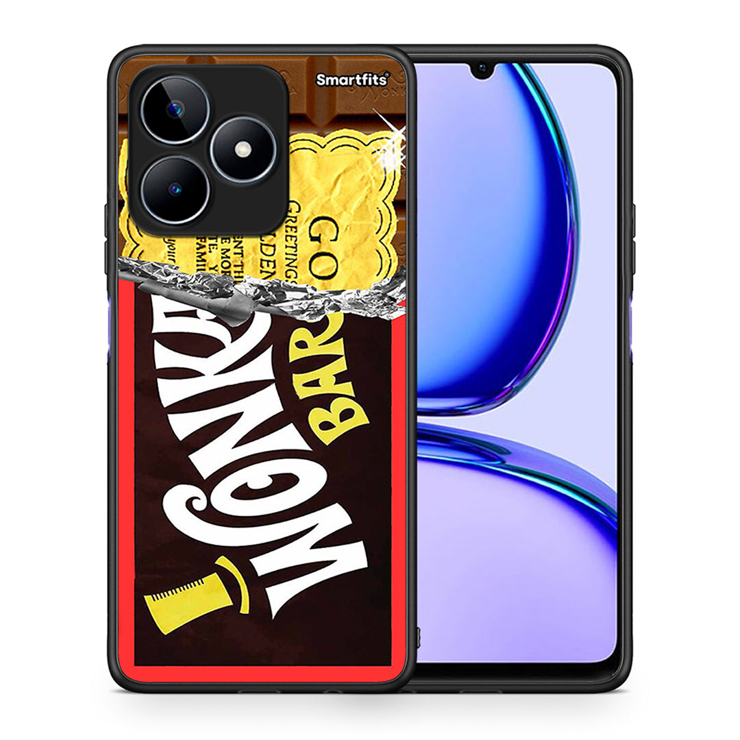 Θήκη Realme C53 Golden Ticket από τη Smartfits με σχέδιο στο πίσω μέρος και μαύρο περίβλημα | Realme C53 Golden Ticket case with colorful back and black bezels