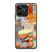Thumbnail for Realme C53 Groovy Babe Θήκη Αγίου Βαλεντίνου από τη Smartfits με σχέδιο στο πίσω μέρος και μαύρο περίβλημα | Smartphone case with colorful back and black bezels by Smartfits