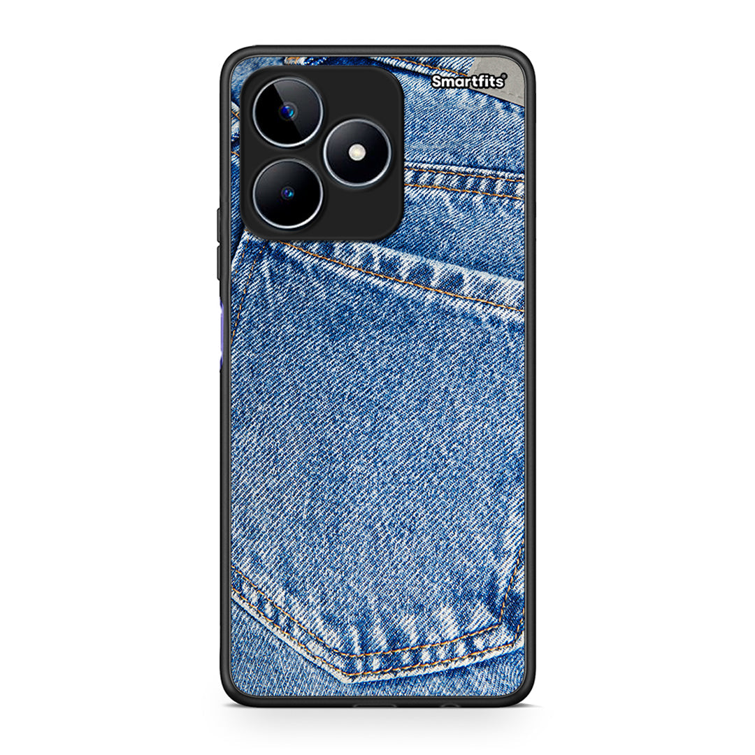 Realme C53 Jeans Pocket θήκη από τη Smartfits με σχέδιο στο πίσω μέρος και μαύρο περίβλημα | Smartphone case with colorful back and black bezels by Smartfits