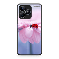 Thumbnail for Realme C53 Ladybug Flower θήκη από τη Smartfits με σχέδιο στο πίσω μέρος και μαύρο περίβλημα | Smartphone case with colorful back and black bezels by Smartfits