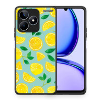 Thumbnail for Θήκη Realme C53 Lemons από τη Smartfits με σχέδιο στο πίσω μέρος και μαύρο περίβλημα | Realme C53 Lemons case with colorful back and black bezels