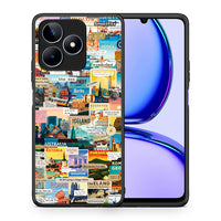 Thumbnail for Θήκη Realme C53 Live To Travel από τη Smartfits με σχέδιο στο πίσω μέρος και μαύρο περίβλημα | Realme C53 Live To Travel case with colorful back and black bezels