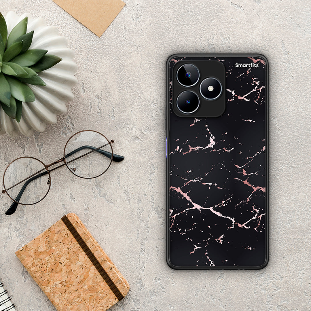 Marble Black Rosegold - Realme C53 θήκη