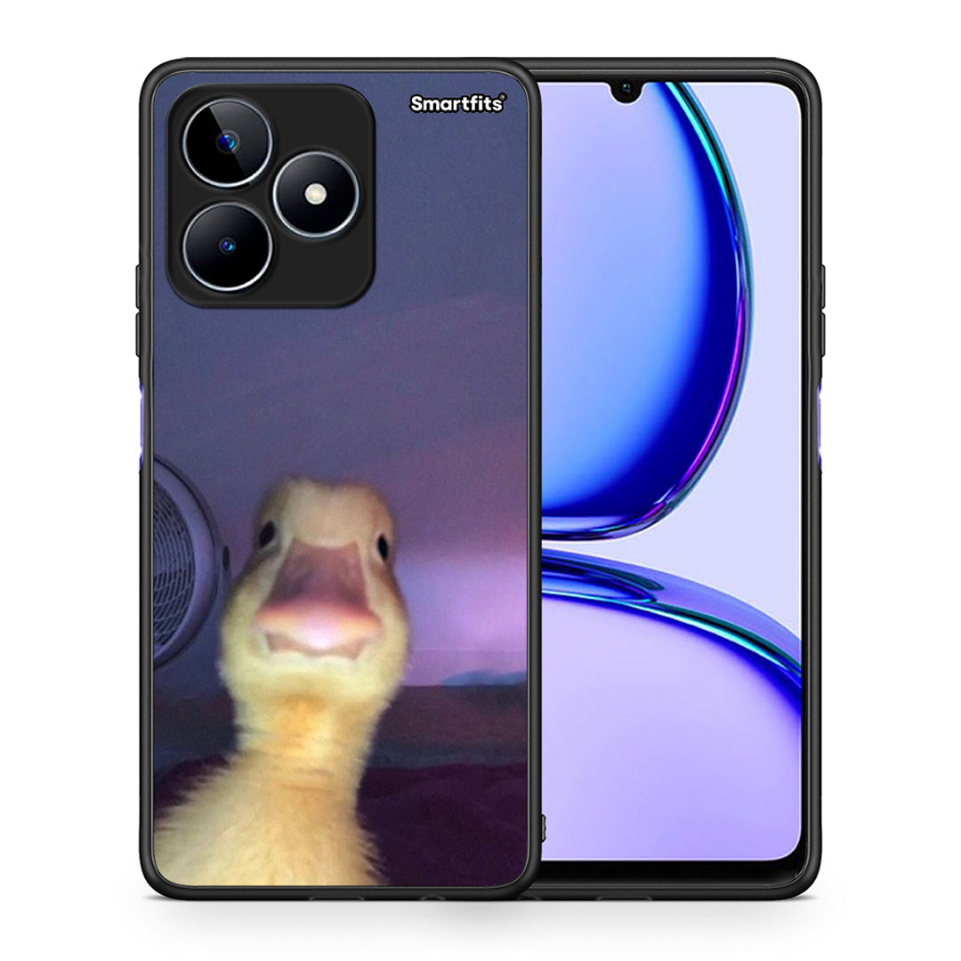 Θήκη Realme C53 Meme Duck από τη Smartfits με σχέδιο στο πίσω μέρος και μαύρο περίβλημα | Realme C53 Meme Duck case with colorful back and black bezels