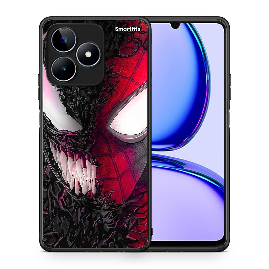 Θήκη Realme C53 SpiderVenom PopArt από τη Smartfits με σχέδιο στο πίσω μέρος και μαύρο περίβλημα | Realme C53 SpiderVenom PopArt case with colorful back and black bezels