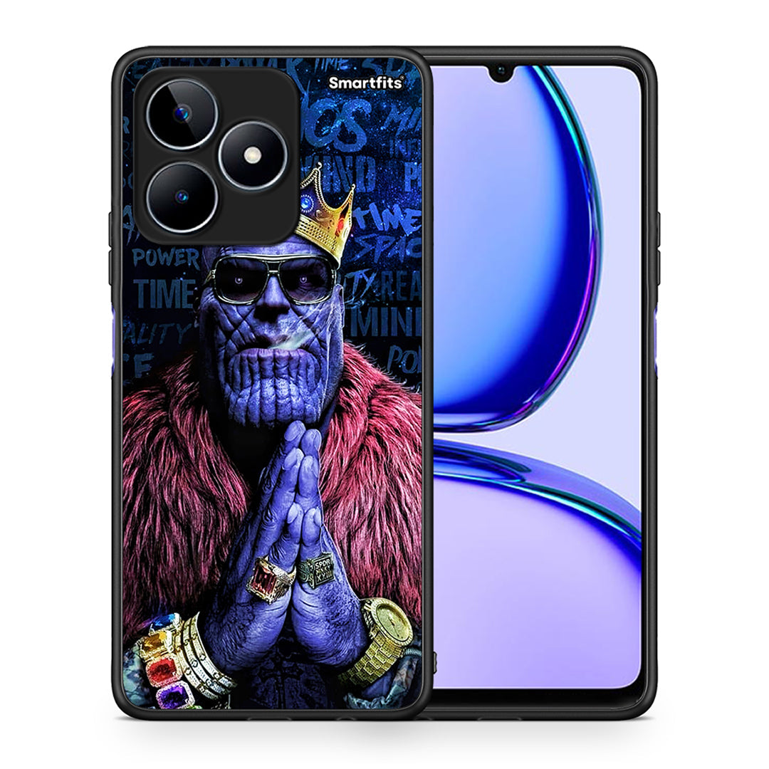 Θήκη Realme C53 Thanos PopArt από τη Smartfits με σχέδιο στο πίσω μέρος και μαύρο περίβλημα | Realme C53 Thanos PopArt case with colorful back and black bezels