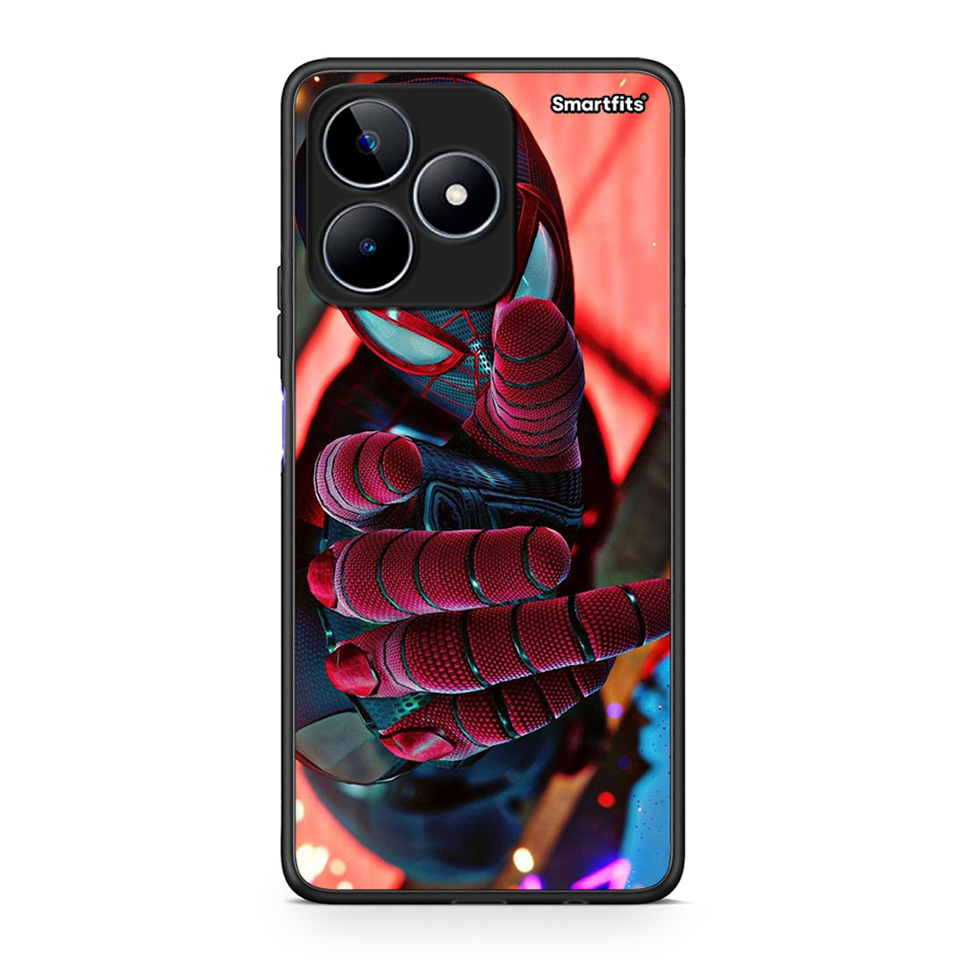 Realme C53 Spider Hand Θήκη από τη Smartfits με σχέδιο στο πίσω μέρος και μαύρο περίβλημα | Smartphone case with colorful back and black bezels by Smartfits