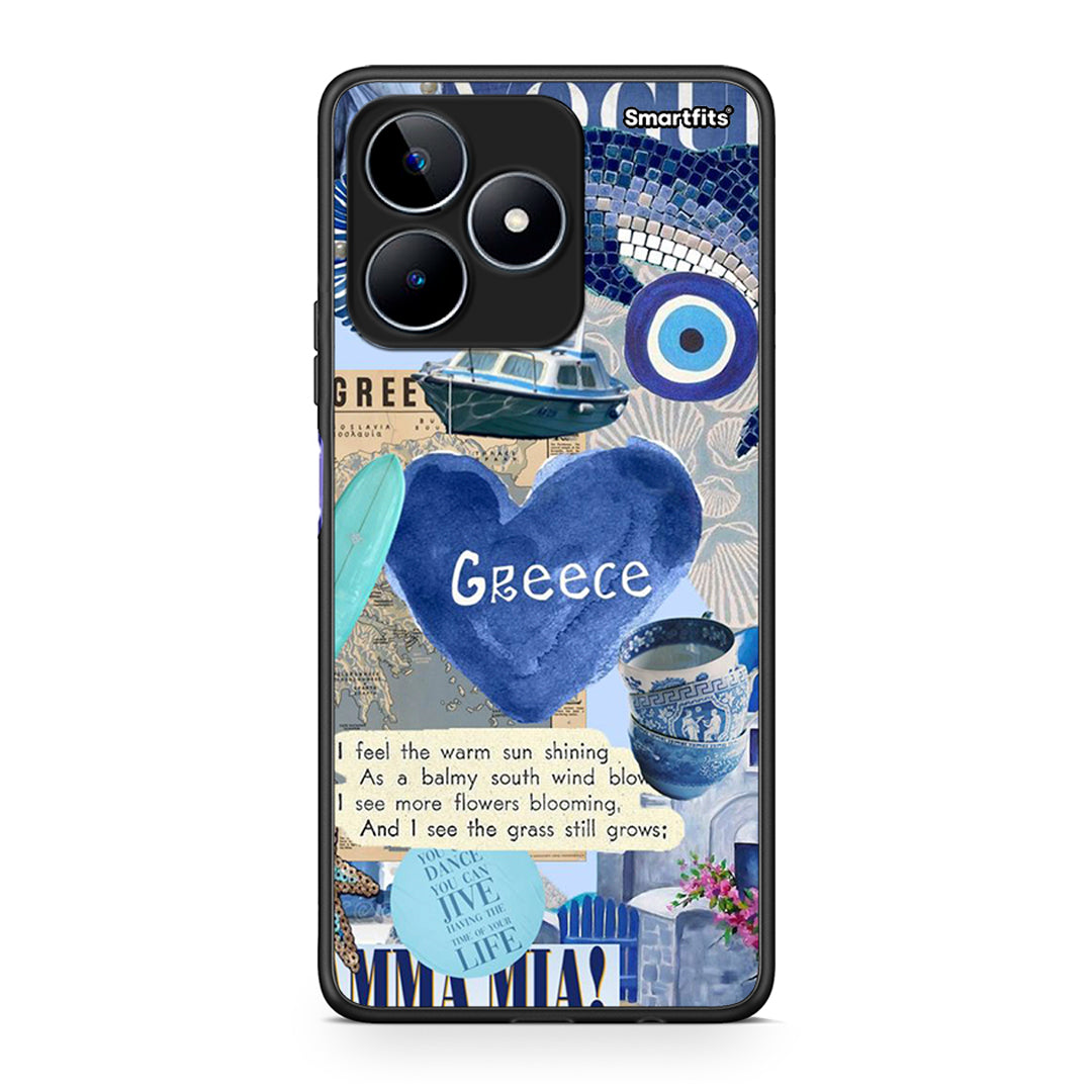 Realme C53 Summer In Greece Θήκη από τη Smartfits με σχέδιο στο πίσω μέρος και μαύρο περίβλημα | Smartphone case with colorful back and black bezels by Smartfits