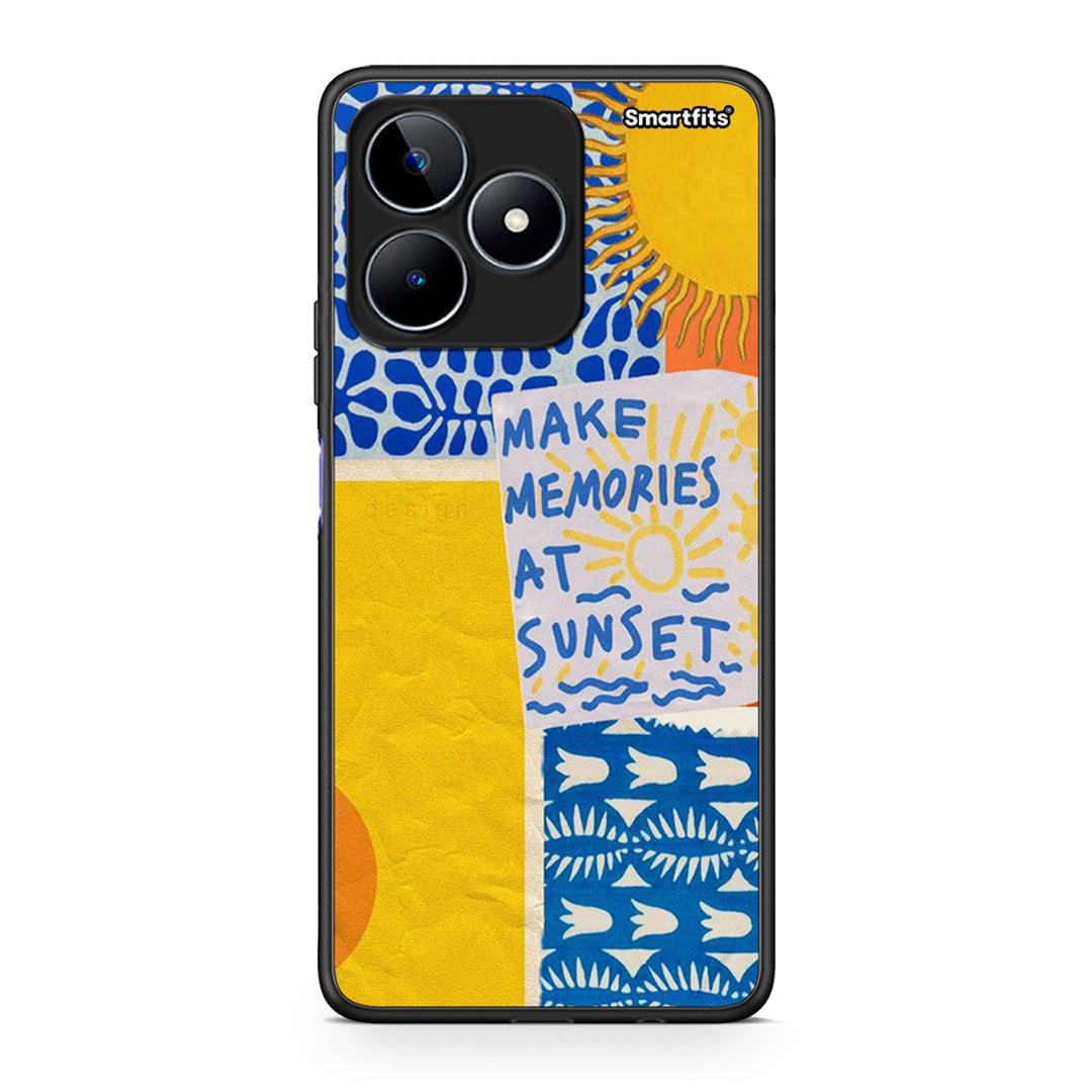 Realme C53 Sunset Memories Θήκη από τη Smartfits με σχέδιο στο πίσω μέρος και μαύρο περίβλημα | Smartphone case with colorful back and black bezels by Smartfits