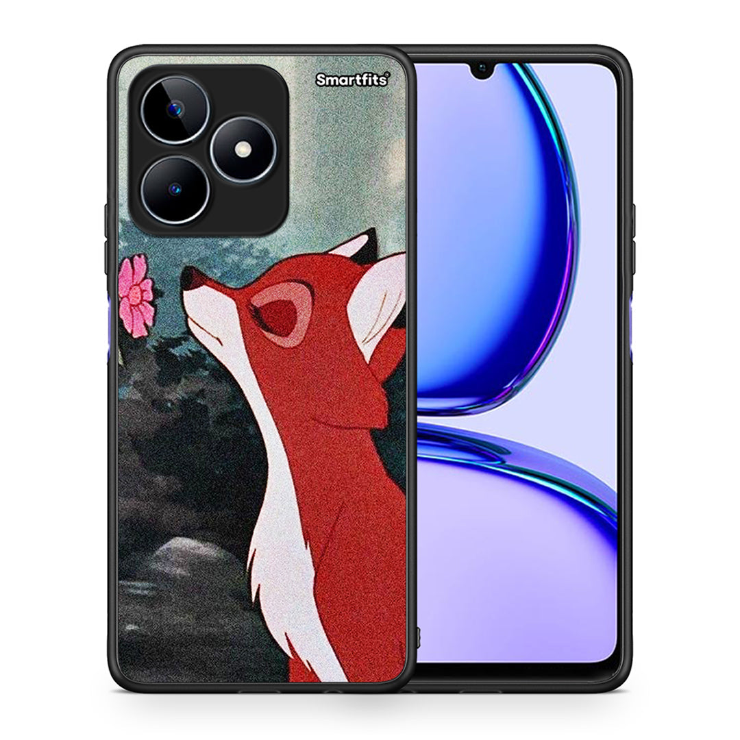 Θήκη Realme C53 Tod And Vixey Love 2 από τη Smartfits με σχέδιο στο πίσω μέρος και μαύρο περίβλημα | Realme C53 Tod And Vixey Love 2 case with colorful back and black bezels