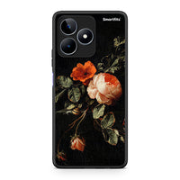 Thumbnail for Realme C53 Vintage Roses θήκη από τη Smartfits με σχέδιο στο πίσω μέρος και μαύρο περίβλημα | Smartphone case with colorful back and black bezels by Smartfits
