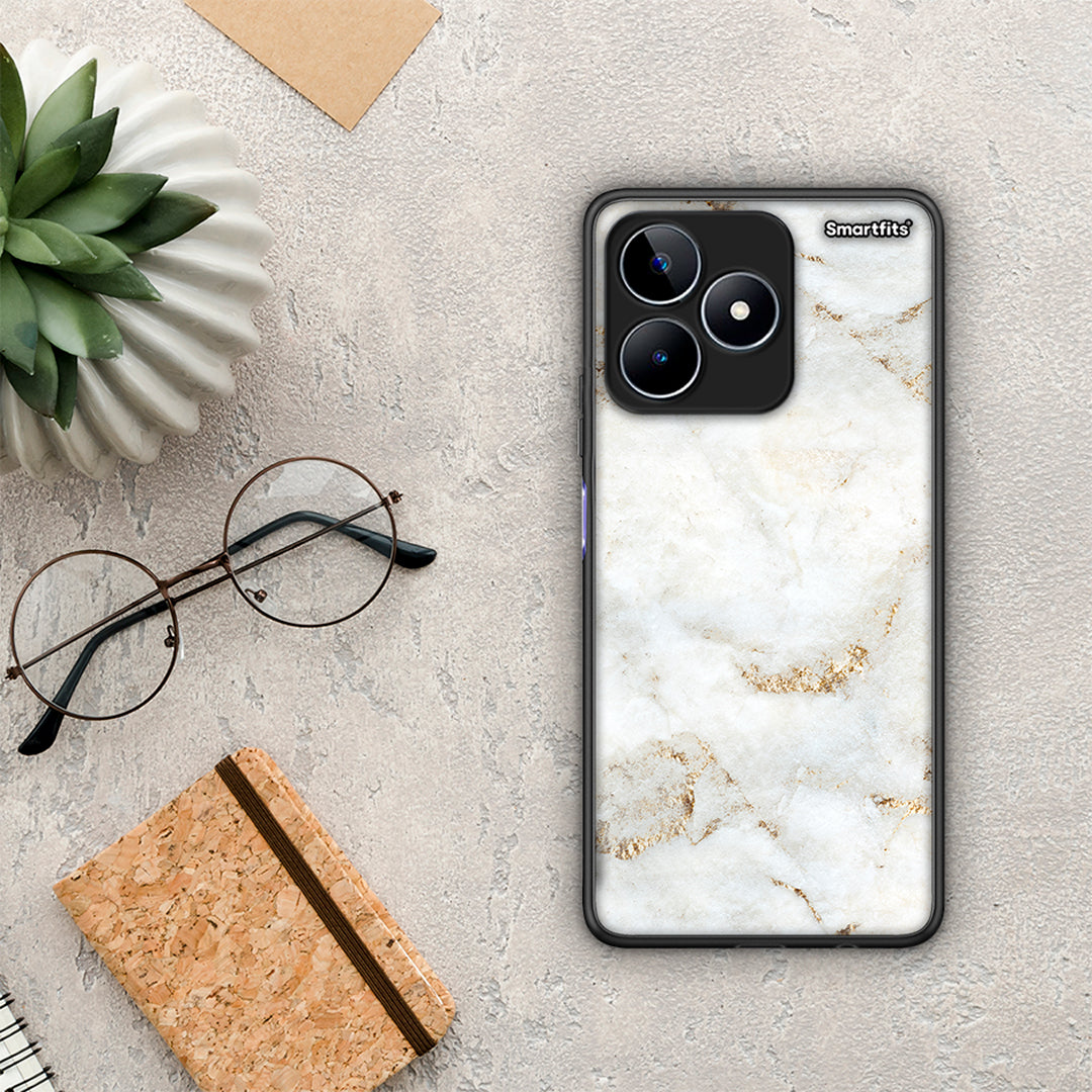 White Gold Marble - Realme C53 θήκη