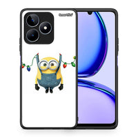 Thumbnail for Θήκη Realme C53 Xmas Minion Lights από τη Smartfits με σχέδιο στο πίσω μέρος και μαύρο περίβλημα | Realme C53 Xmas Minion Lights case with colorful back and black bezels