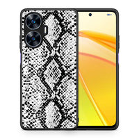 Thumbnail for Θήκη Realme C55 Dual Animal White Snake από τη Smartfits με σχέδιο στο πίσω μέρος και μαύρο περίβλημα | Realme C55 Dual Animal White Snake Case with Colorful Back and Black Bezels