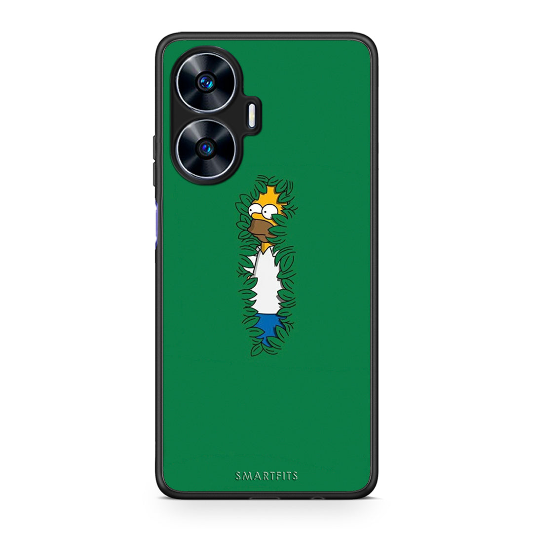 Θήκη Realme C55 Dual Bush Man από τη Smartfits με σχέδιο στο πίσω μέρος και μαύρο περίβλημα | Realme C55 Dual Bush Man Case with Colorful Back and Black Bezels