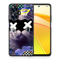 Thumbnail for Θήκη Realme C55 Dual Cat Collage από τη Smartfits με σχέδιο στο πίσω μέρος και μαύρο περίβλημα | Realme C55 Dual Cat Collage Case with Colorful Back and Black Bezels