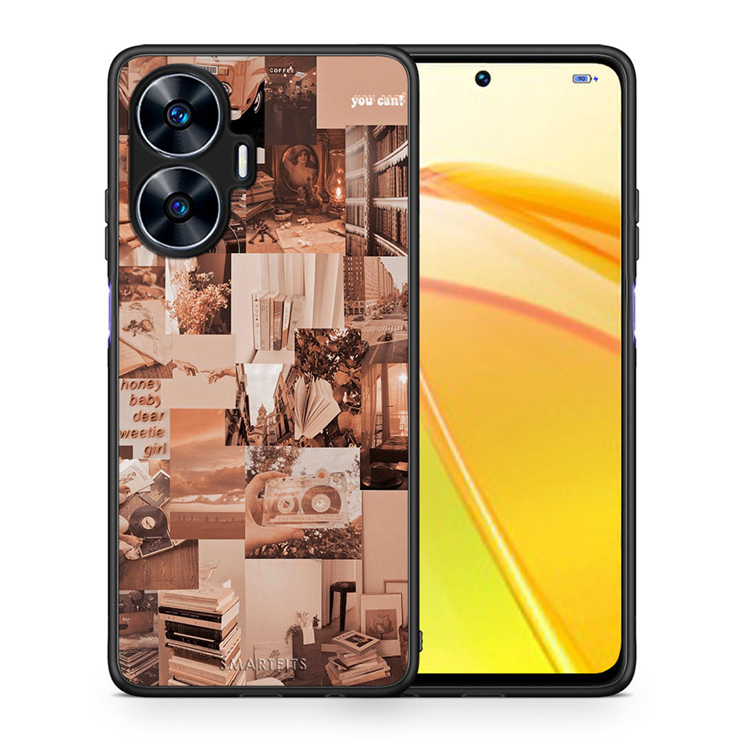 Θήκη Realme C55 Dual Collage You Can από τη Smartfits με σχέδιο στο πίσω μέρος και μαύρο περίβλημα | Realme C55 Dual Collage You Can Case with Colorful Back and Black Bezels