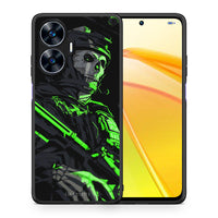 Thumbnail for Θήκη Realme C55 Dual Green Soldier από τη Smartfits με σχέδιο στο πίσω μέρος και μαύρο περίβλημα | Realme C55 Dual Green Soldier Case with Colorful Back and Black Bezels