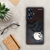 Thumbnail for Θήκη Realme C55 Dual Halloween Bat Night από τη Smartfits με σχέδιο στο πίσω μέρος και μαύρο περίβλημα | Realme C55 Dual Halloween Bat Night Case with Colorful Back and Black Bezels