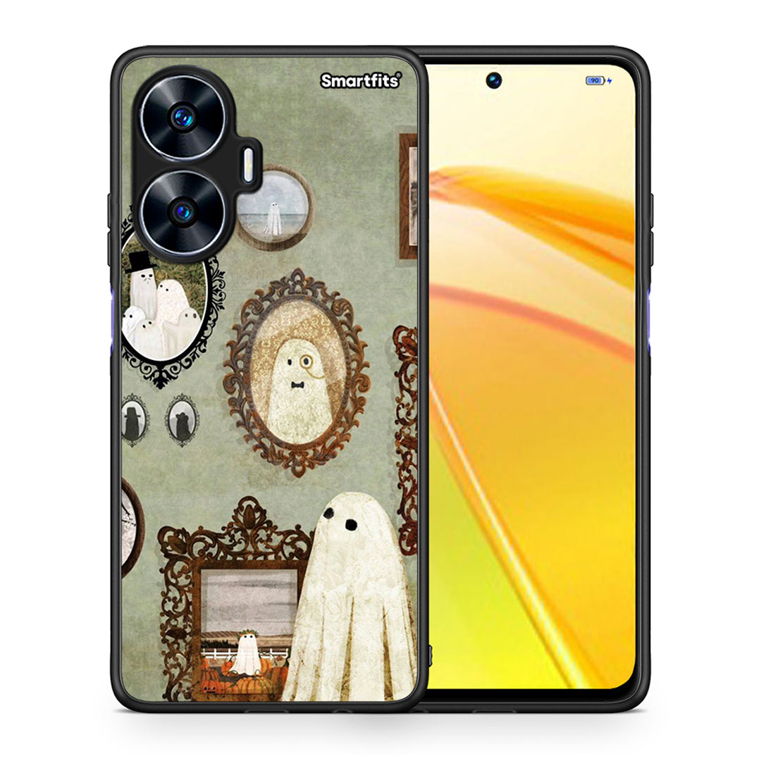 Θήκη Realme C55 Dual Halloween Ghost Season από τη Smartfits με σχέδιο στο πίσω μέρος και μαύρο περίβλημα | Realme C55 Dual Halloween Ghost Season Case with Colorful Back and Black Bezels