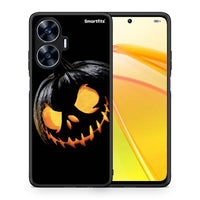 Thumbnail for Θήκη Realme C55 Dual Halloween Scary Pumpkin από τη Smartfits με σχέδιο στο πίσω μέρος και μαύρο περίβλημα | Realme C55 Dual Halloween Scary Pumpkin Case with Colorful Back and Black Bezels