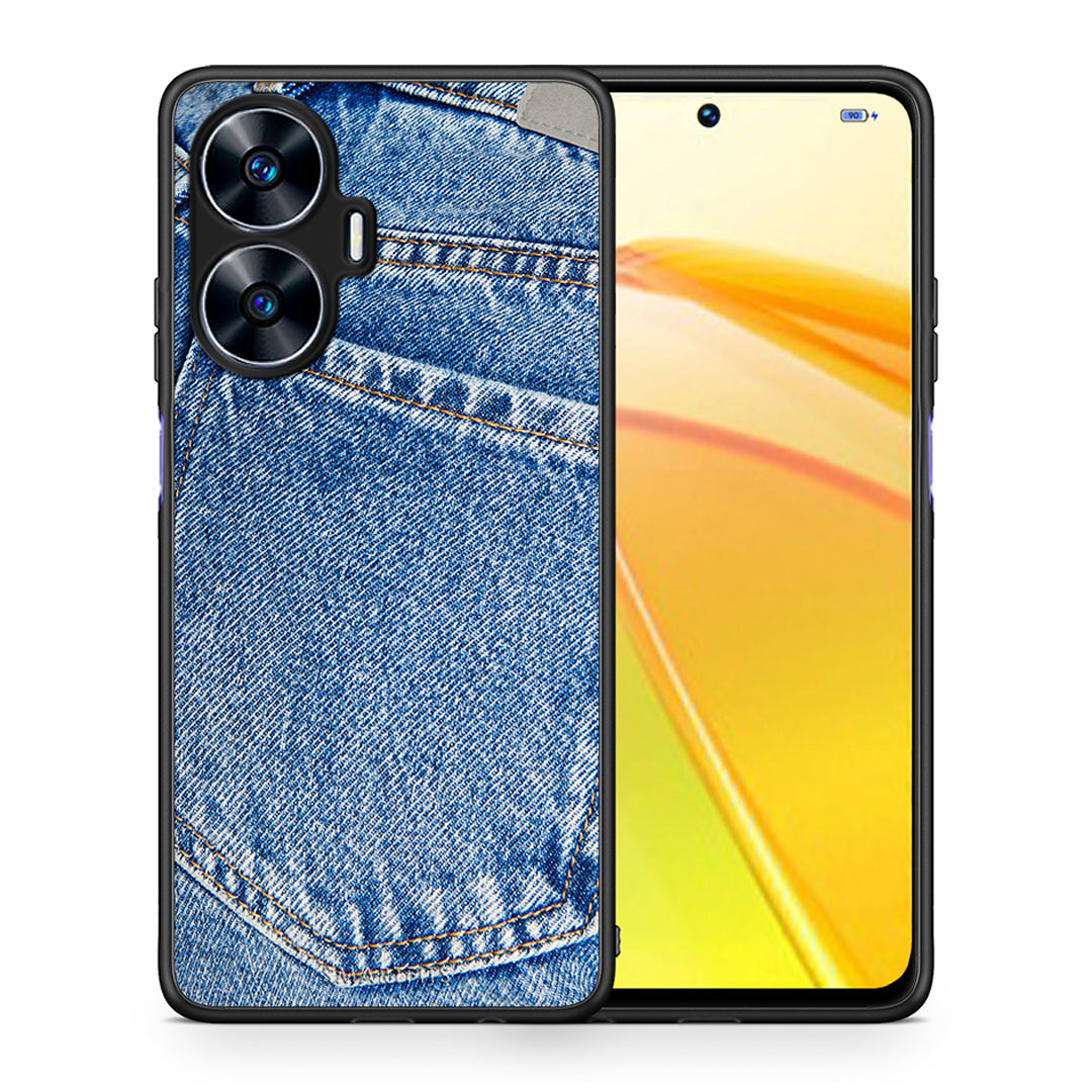 Θήκη Realme C55 Dual Jeans Pocket από τη Smartfits με σχέδιο στο πίσω μέρος και μαύρο περίβλημα | Realme C55 Dual Jeans Pocket Case with Colorful Back and Black Bezels