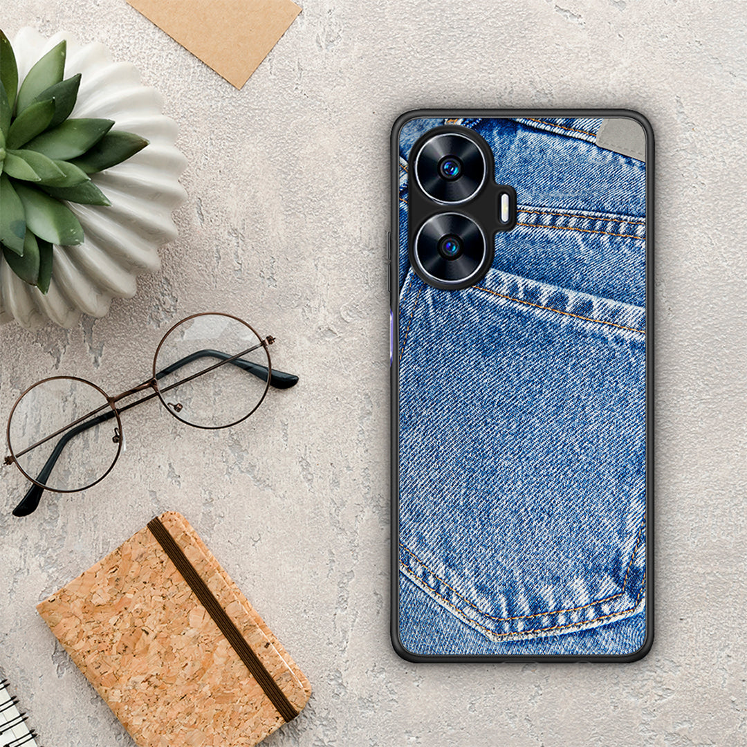 Θήκη Realme C55 Dual Jeans Pocket από τη Smartfits με σχέδιο στο πίσω μέρος και μαύρο περίβλημα | Realme C55 Dual Jeans Pocket Case with Colorful Back and Black Bezels