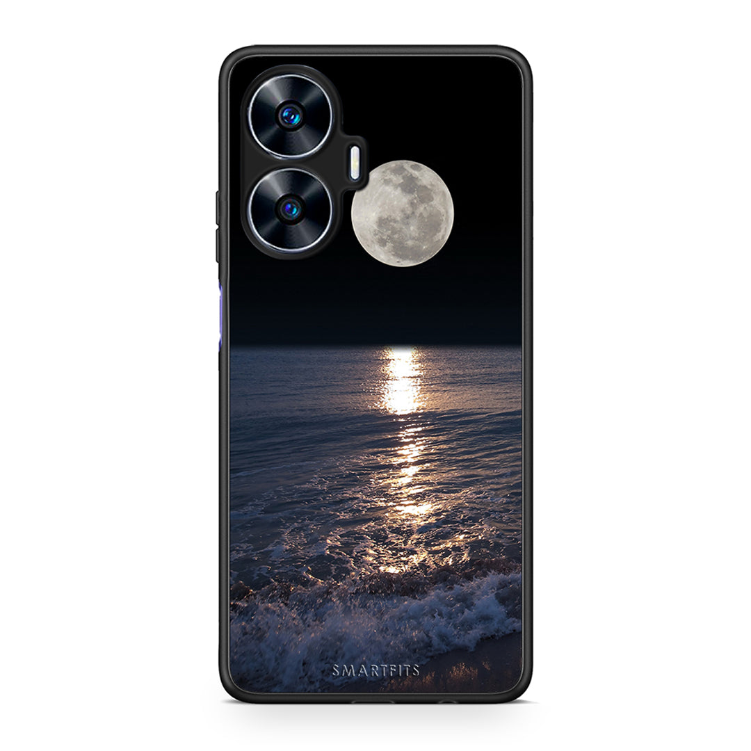 Θήκη Realme C55 Dual Landscape Moon από τη Smartfits με σχέδιο στο πίσω μέρος και μαύρο περίβλημα | Realme C55 Dual Landscape Moon Case with Colorful Back and Black Bezels