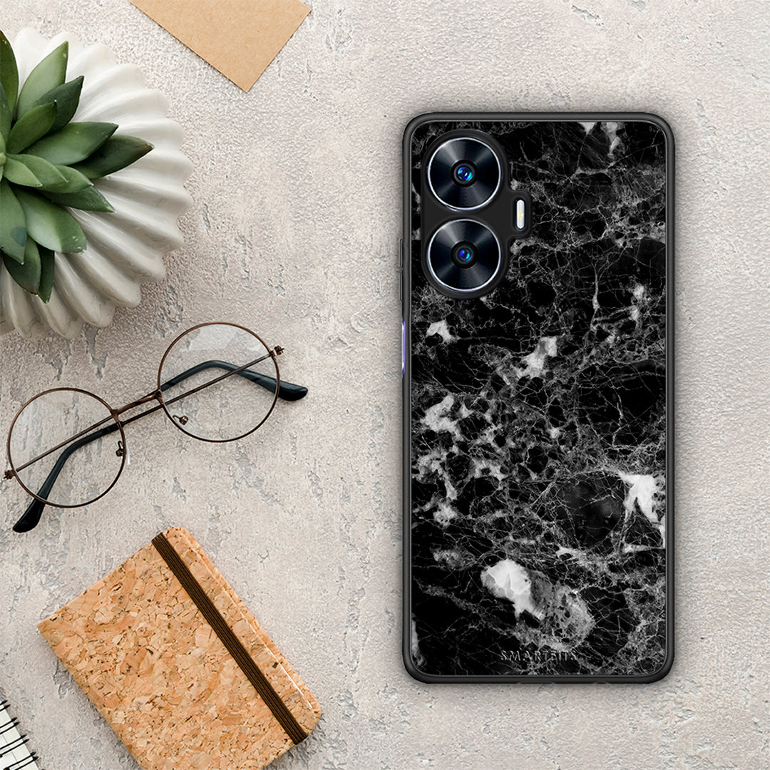 Θήκη Realme C55 Dual Marble Male από τη Smartfits με σχέδιο στο πίσω μέρος και μαύρο περίβλημα | Realme C55 Dual Marble Male Case with Colorful Back and Black Bezels