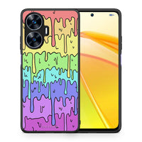 Thumbnail for Θήκη Realme C55 Dual Melting Rainbow από τη Smartfits με σχέδιο στο πίσω μέρος και μαύρο περίβλημα | Realme C55 Dual Melting Rainbow Case with Colorful Back and Black Bezels